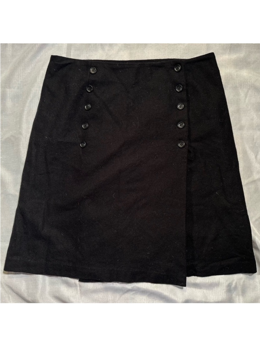 H&M Black Double-Button Mini Skirt